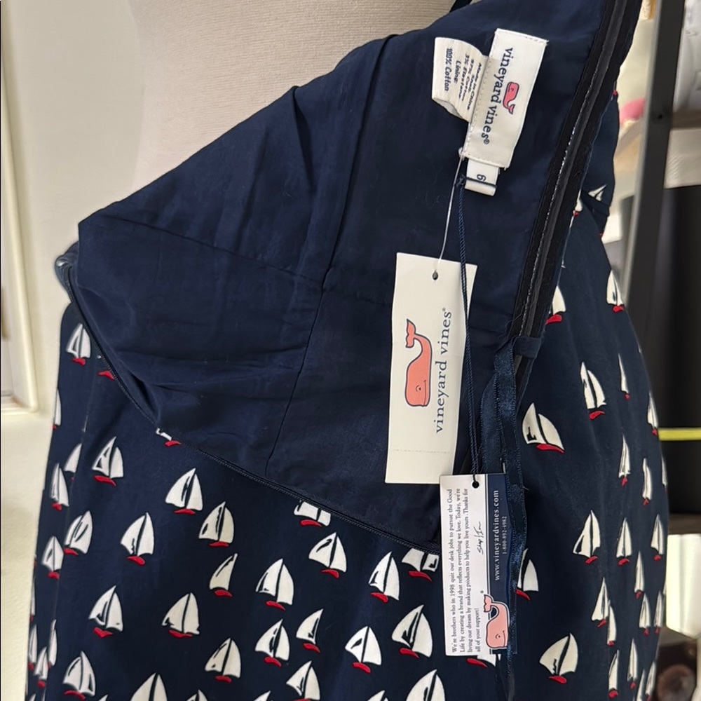 Nautical design Strapless Sheath dress - Picture 5 of 5